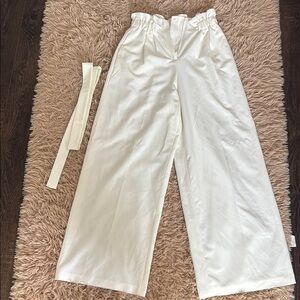 Elegant White Wide-Leg Pants